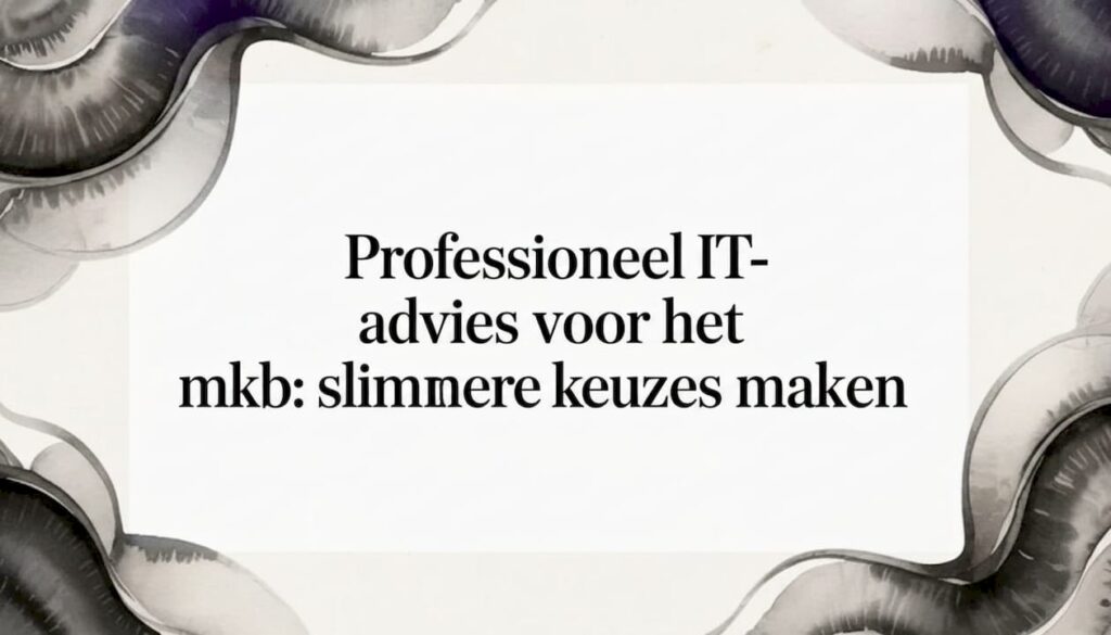 Sfeervolle illustratie voor de titelpagina van een artikel met IT-advies