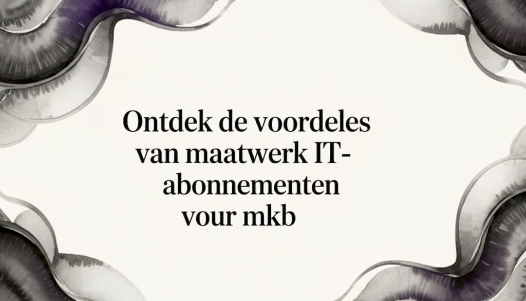 Sfeervolle aquarelrand voor de titelkaart van IT-abonnementen