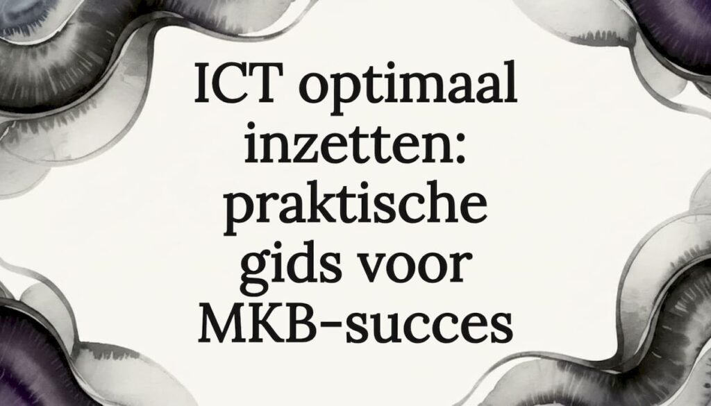 Sfeervolle aquarel omlijsting voor de titelpagina van een ICT-artikel