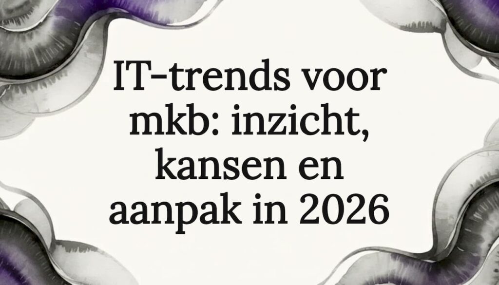 Sfeervolle aquarel titelkaart met sierlijke lintaccenten