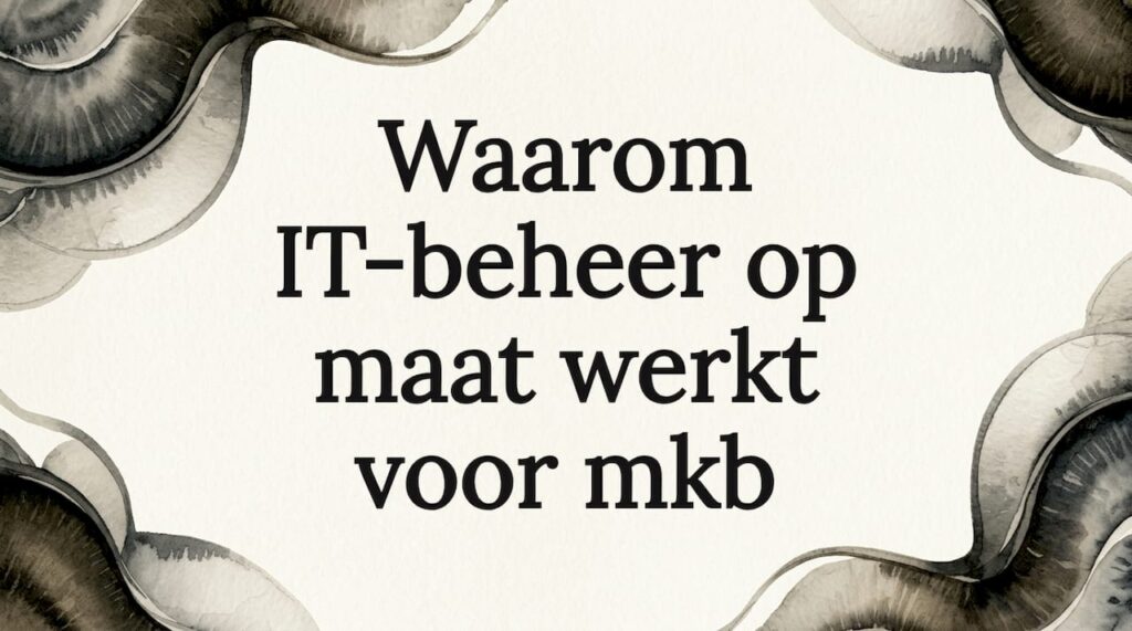 Sfeervolle illustratie als titelafbeelding bij een artikel over IT-beheer