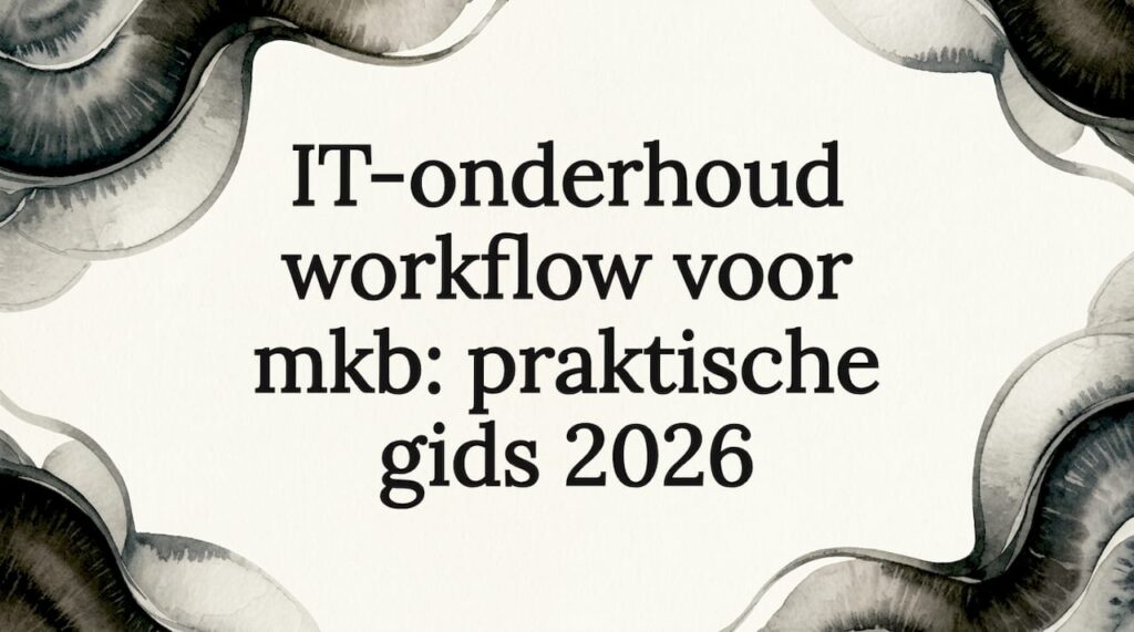 Sfeervolle illustratie als titelbeeld bij een artikel over IT-onderhoud