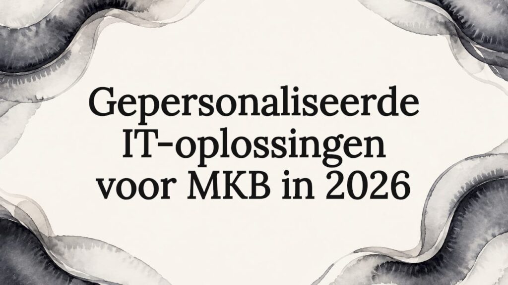 Sfeervolle titelkaart met speelse abstracte lintmotieven