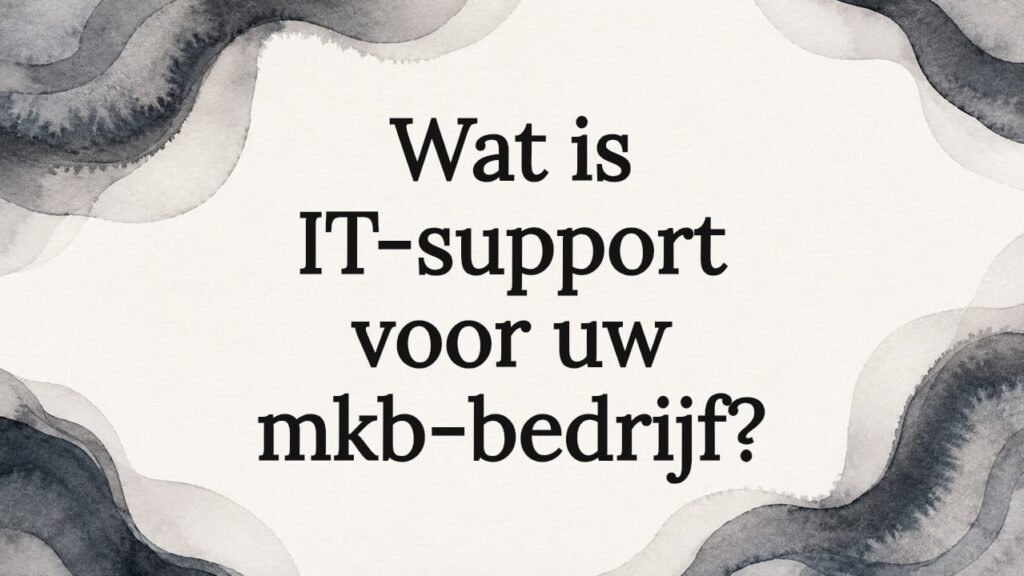 Sfeervolle illustratie voor een IT-support titelkaart