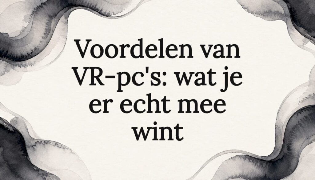 Sfeervolle illustratie voor een titelkaart over VR-pc’s