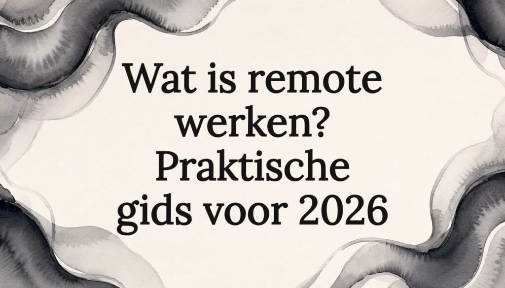 Sfeervolle aquarelillustratie met sierlijke linten rondom het titelvlak